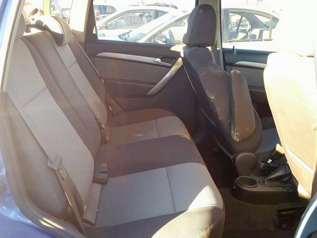 KL1TD66E39B618283 - 2009 CHEVROLET AVEO LS BLUE photo 6
