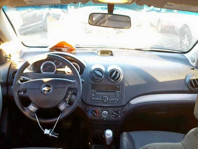 KL1TD66E39B618283 - 2009 CHEVROLET AVEO LS BLUE photo 9