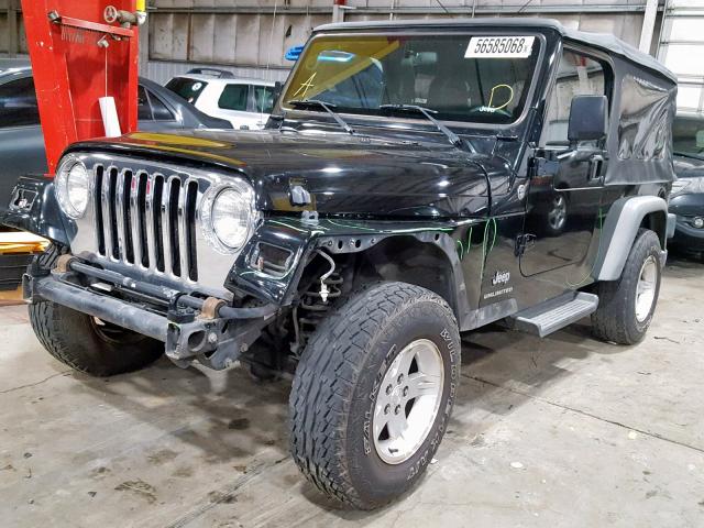 1J4FA44S96P743888 - 2006 JEEP WRANGLER / BLACK photo 2