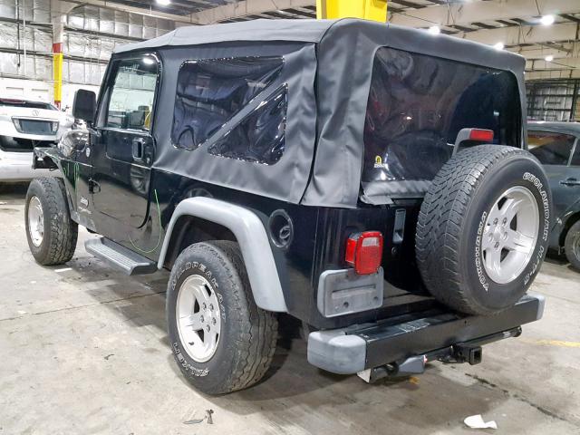 1J4FA44S96P743888 - 2006 JEEP WRANGLER / BLACK photo 3