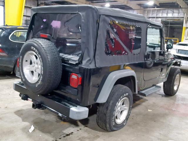 1J4FA44S96P743888 - 2006 JEEP WRANGLER / BLACK photo 4