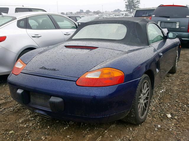 WP0CA298X2U622471 - 2002 PORSCHE BOXSTER BLUE photo 4