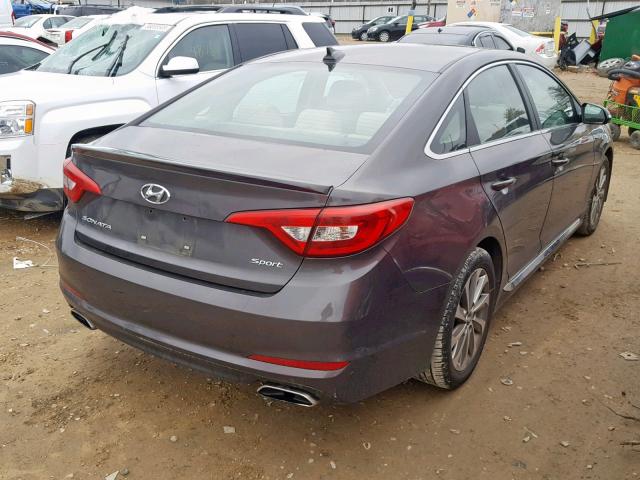 5NPE34AF0FH081715 - 2015 HYUNDAI SONATA SPO GRAY photo 4