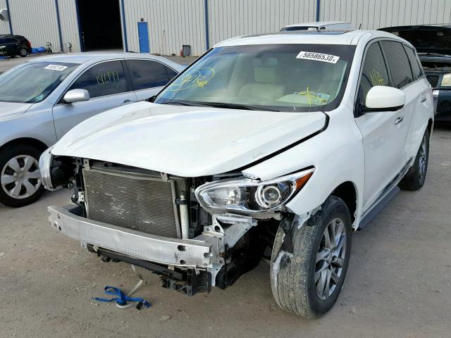 5N1AL0MM2DC315617 - 2013 INFINITI JX35 BASE WHITE photo 2