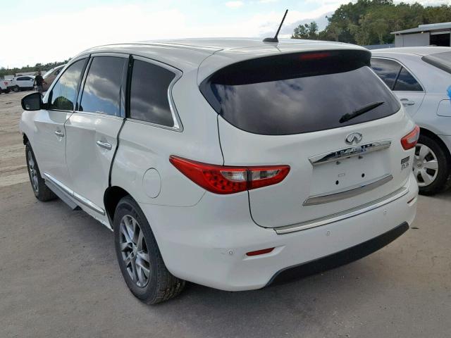 5N1AL0MM2DC315617 - 2013 INFINITI JX35 BASE WHITE photo 3