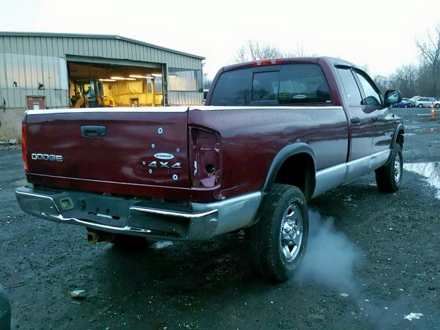 3D7KU28D83G764555 - 2003 DODGE RAM 2500 S BURGUNDY photo 4