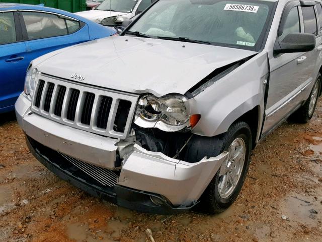 1J4PR4GK2AC133307 - 2010 JEEP GRAND CHER SILVER photo 9