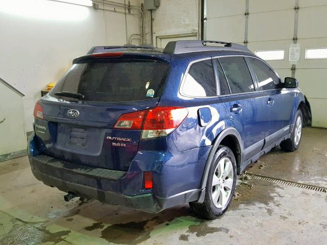 4S4BREGC5A2324297 - 2010 SUBARU OUTBACK 3. BLUE photo 4