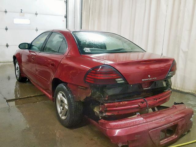 1G2NE52F65M253916 - 2005 PONTIAC GRAND AM S MAROON photo 3