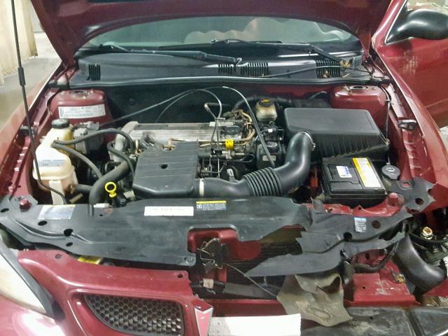 1G2NE52F65M253916 - 2005 PONTIAC GRAND AM S MAROON photo 7