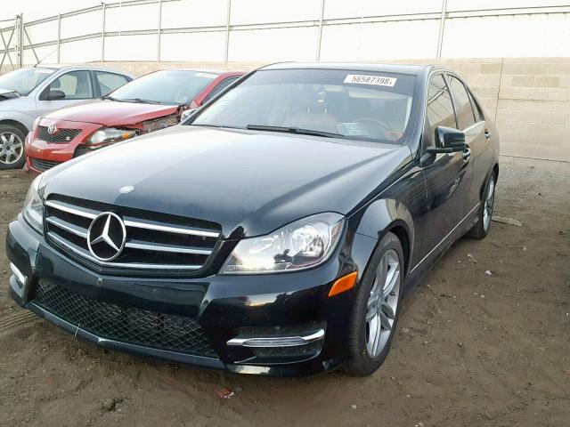 WDDGF4HB6EA965754 - 2014 MERCEDES-BENZ C 250 BLACK photo 2