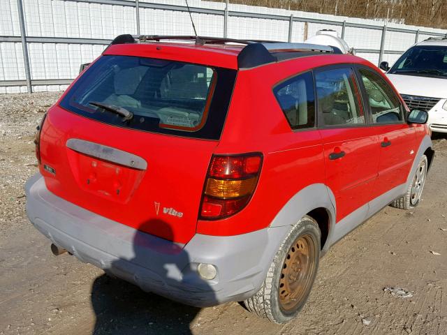 5Y2SL62883Z420465 - 2003 PONTIAC VIBE RED photo 4