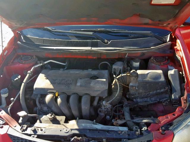 5Y2SL62883Z420465 - 2003 PONTIAC VIBE RED photo 7