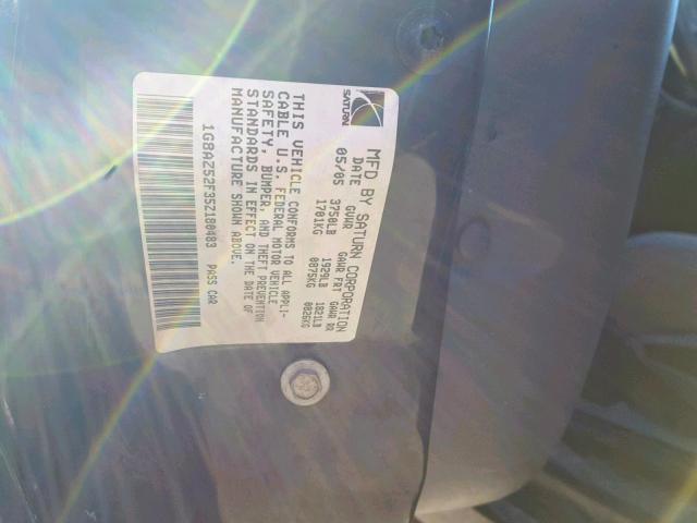 1G8AZ52F35Z180483 - 2005 SATURN ION LEVEL 黑色 照片 10