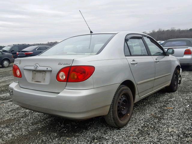 1NXBR32E64Z196626 - 2004 TOYOTA COROLLA CE SILVER photo 4