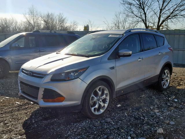 1FMCU0J90EUD31414 - 2014 FORD ESCAPE TIT SILVER photo 2