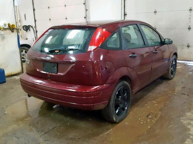 1FAHP37N97W230909 - 2007 FORD FOCUS ZX5 MAROON photo 4