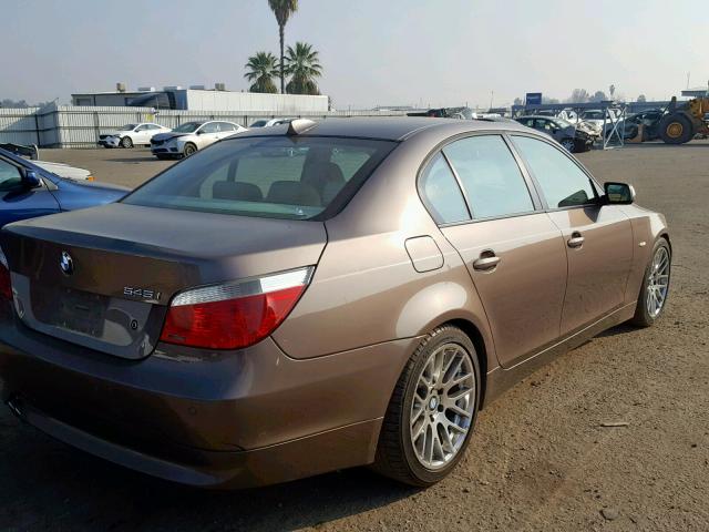 WBANB33505CN65120 - 2005 BMW 545 I BROWN photo 4