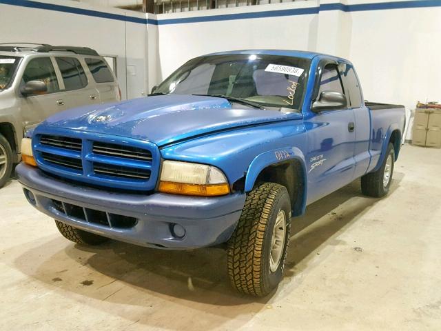 1B7GG22X51S143175 - 2001 DODGE DAKOTA BLUE photo 2