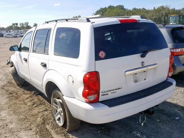 1D4HD48N55F568802 - 2005 DODGE DURANGO SL WHITE photo 3