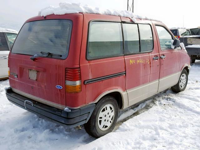 1FMDA11U8LZB53937 - 1990 FORD AEROSTAR MAROON photo 4