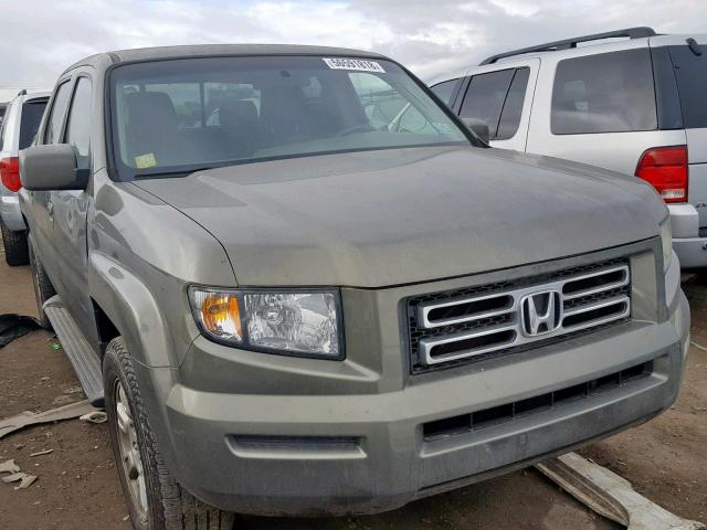 2HJYK16457H508589 - 2007 HONDA RIDGELINE GREEN photo 1