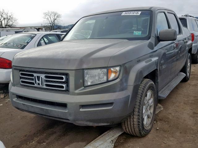 2HJYK16457H508589 - 2007 HONDA RIDGELINE GREEN photo 2