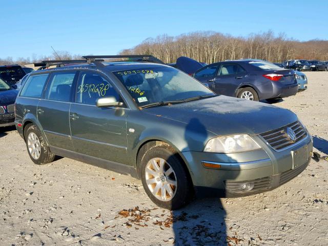 WVWVD63B83E239135 - 2003 VOLKSWAGEN PASSAT GLS GREEN photo 1