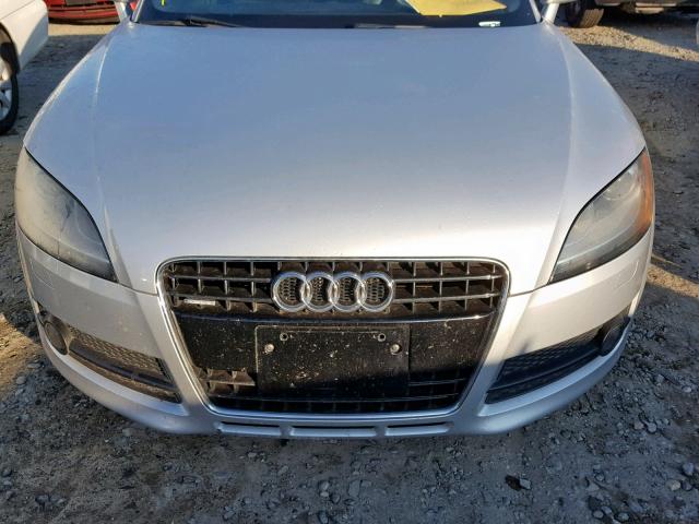 TRUDD38J881033327 - 2008 AUDI TT 3.2 QUA SILVER photo 7