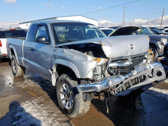 1B7GG42N12S580098 - 2002 DODGE DAKOTA SLT SILVER photo 1