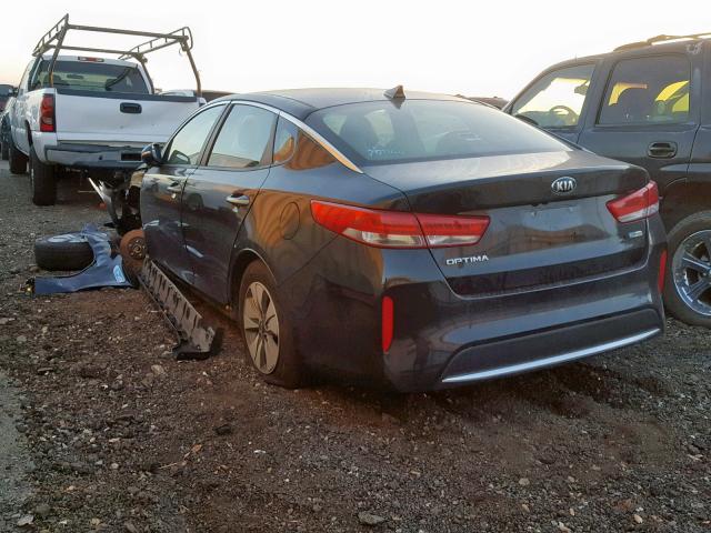 KNAGT4LE9H5018805 - 2017 KIA OPTIMA HYB BLACK photo 3