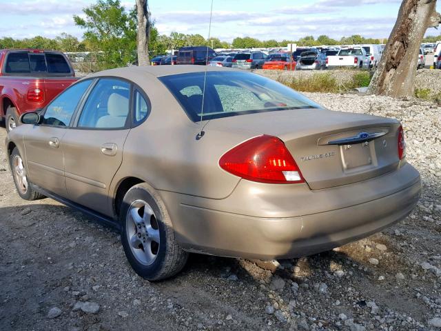 1FAFP55U41A223500 - 2001 FORD TAURUS SES TAN photo 3