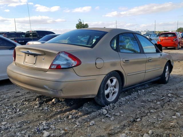 1FAFP55U41A223500 - 2001 FORD TAURUS SES TAN photo 4