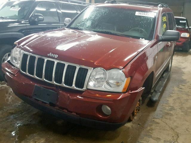 1J8HR58N87C544429 - 2007 JEEP GRAND CHER RED photo 2