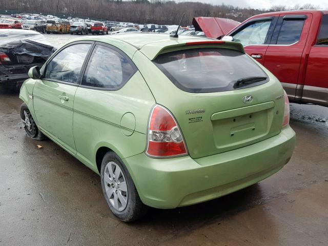 KMHCM3AC6AU167206 - 2010 HYUNDAI ACCENT BLU GREEN photo 3