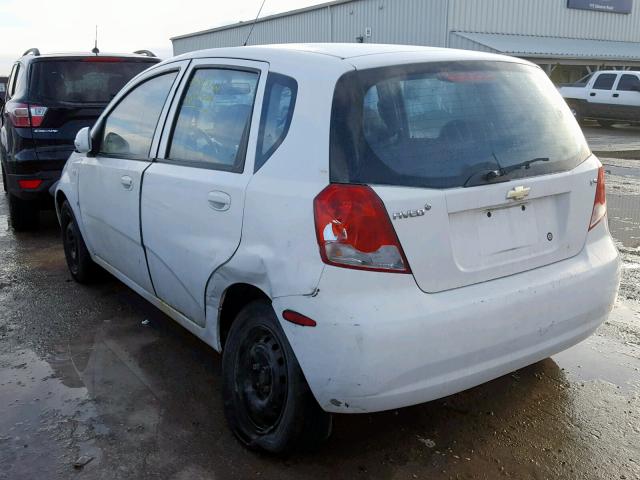 KL1TD65677B775905 - 2007 CHEVROLET AVEO BASE Ağ foto 3