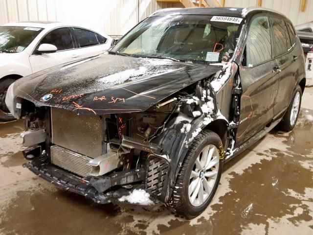 5UXWX7C51DL982047 - 2013 BMW X3 XDRIVE3 BLACK photo 2