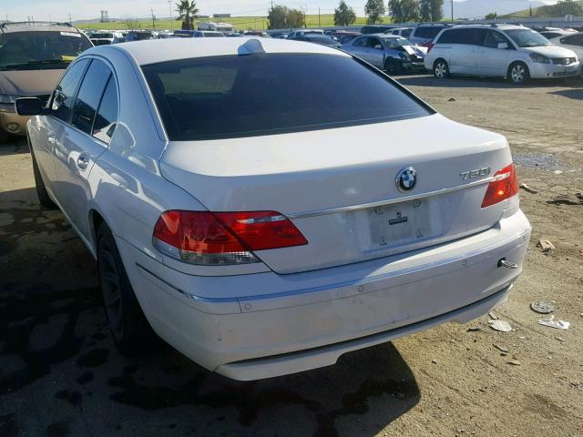 WBAHL83516DT06462 - 2006 BMW 750 I WHITE photo 3