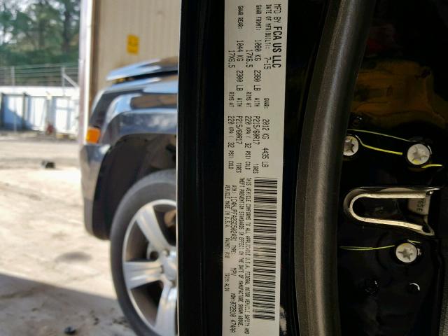 1C4NJPFA2GD502491 - 2016 JEEP PATRIOT LA BLACK photo 10