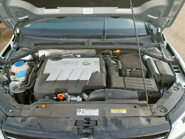 3VWLL7AJ6DM413187 - 2013 VOLKSWAGEN JETTA TDI SILVER photo 7