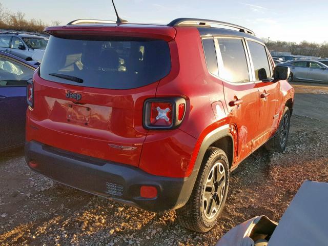 ZACCJBCT0GPC67431 - 2016 JEEP RENEGADE T RED photo 4