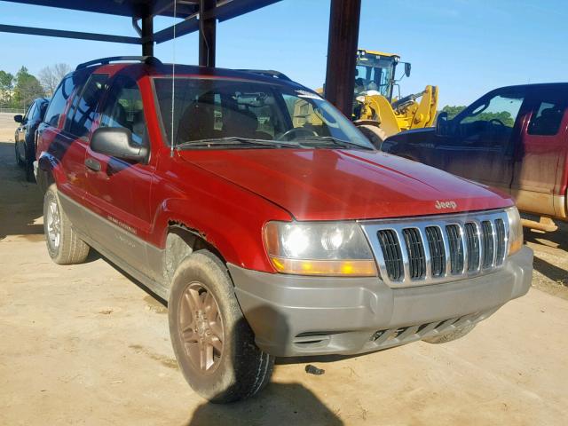 1J4GW48N12C277000 - 2002 JEEP GRAND CHER RED photo 1