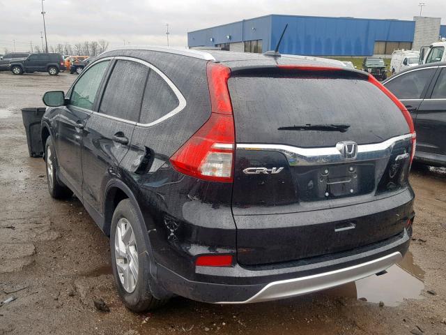 2HKRM4H75GH678647 - 2016 HONDA CR-V EXL BLACK photo 3