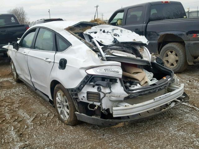 3FA6P0G70GR376934 - 2016 FORD FUSION S WHITE photo 3