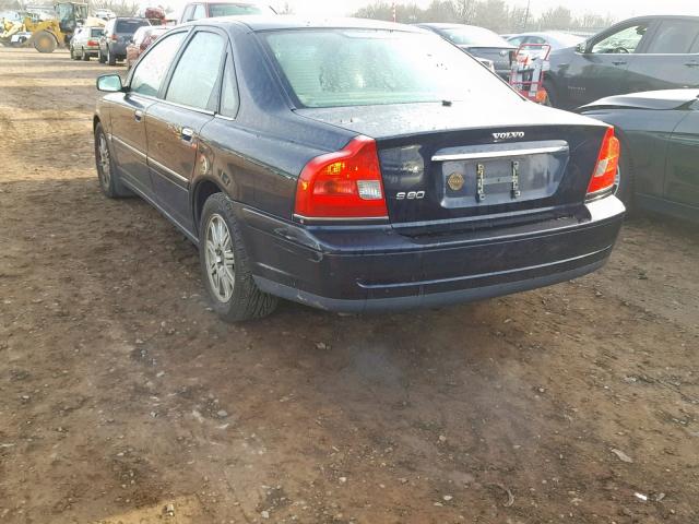 YV1TS592551413214 - 2005 VOLVO S80 2.5T PURPLE photo 3