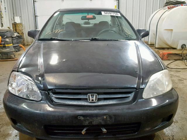 1HGEJ6121YL080085 - 2000 HONDA CIVIC DX BLACK photo 10