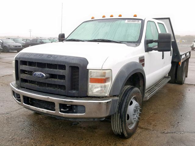 1FDAW56R38EA94729 - 2008 FORD F550 SUPER WHITE photo 2