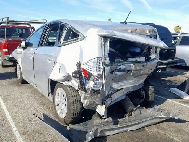 JTDZN3EU4C3040994 - 2012 TOYOTA PRIUS V SILVER photo 3