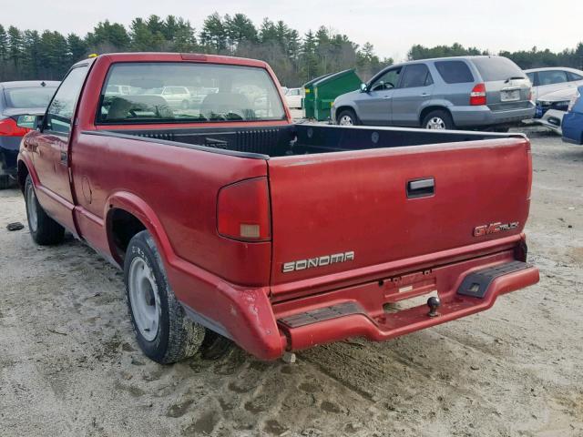 1GTCS1448VK505631 - 1997 GMC SONOMA RED photo 3