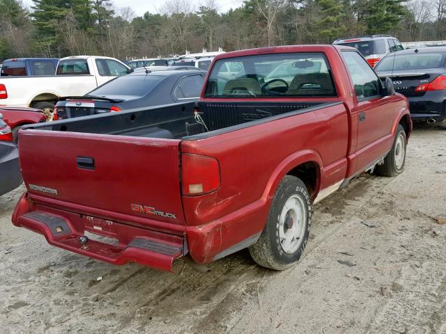 1GTCS1448VK505631 - 1997 GMC SONOMA RED photo 4